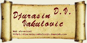 Đurašin Vakulović vizit kartica